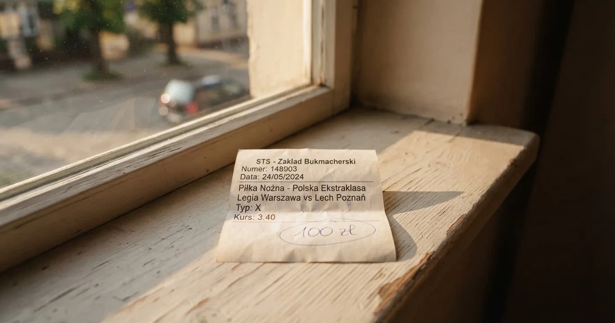 Szklany słoik wypełniony do połowy drobnymi monetami stoi na parapecie w świetle poranka.
